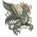 Simurgh tattoo design idea