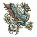 Simurgh tattoo design idea