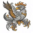 Simurgh tattoo design idea