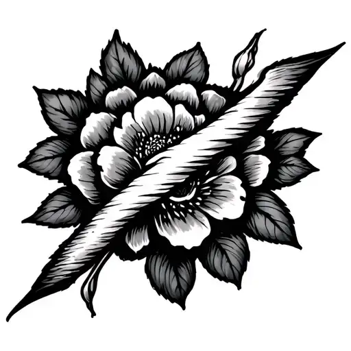 stick and poke tattoo design idea