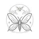 a moth to a flame tattoo design idea