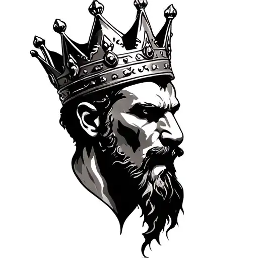 Crown, king, royalty tattoo design idea