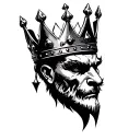Crown, king, royalty tattoo design idea