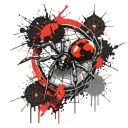 black widow spider tattoo design idea