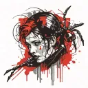 black widow spider tattoo design idea