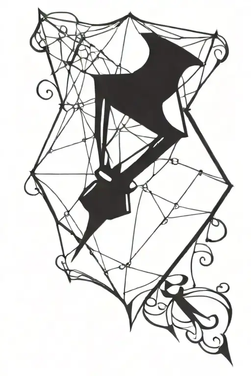 Diamond shaped Gothic lantern tattoo design idea