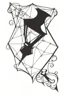 Diamond shaped Gothic lantern tattoo design idea
