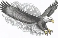 eagle soaring tattoo design idea