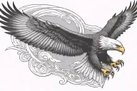 eagle soaring tattoo design idea