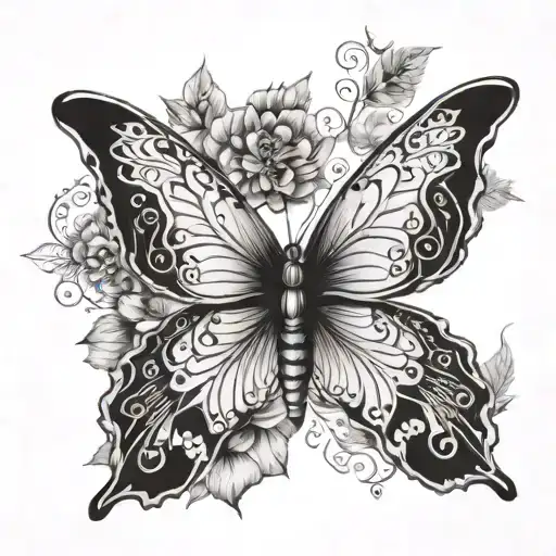 butterfly bohemian elegant tattoo tattoo design idea