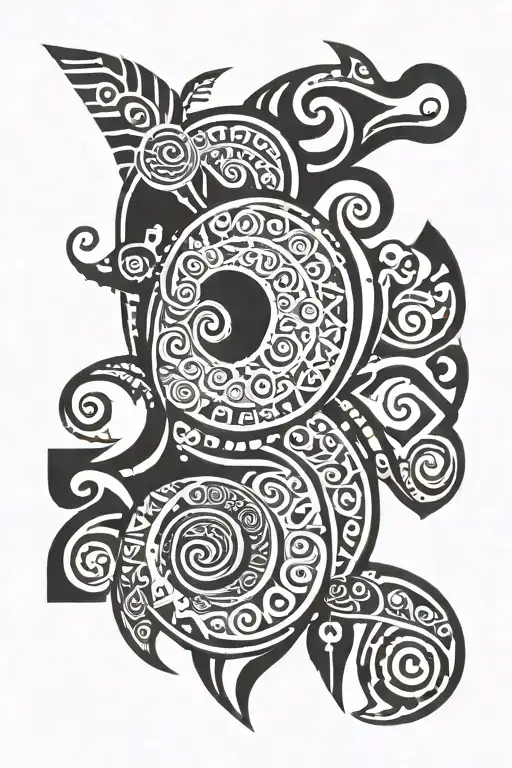 Finnish patterns tattoo design idea