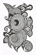 Finnish patterns tattoo design idea