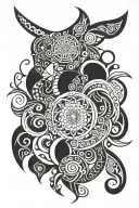 Finnish patterns tattoo design idea