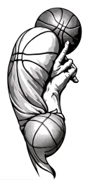 basketball sleeve tattoo tattoo design idea