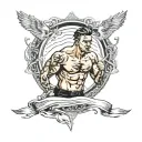 Artem,swimmer,champion tattoo design idea