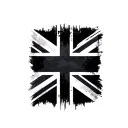 Black Union Jack tattoo design idea