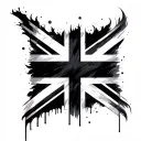 Black Union Jack tattoo design idea