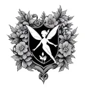 tinker Bell family crest tattoo design idea