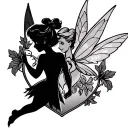 tinker Bell family crest tattoo design idea