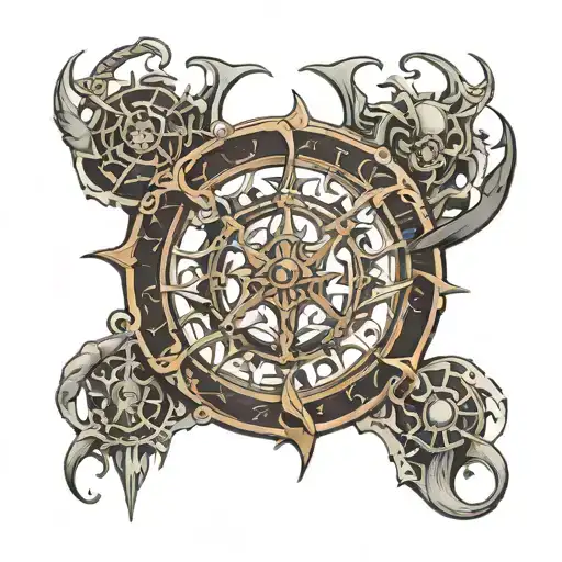 karlach baldur's gate tattoo design idea