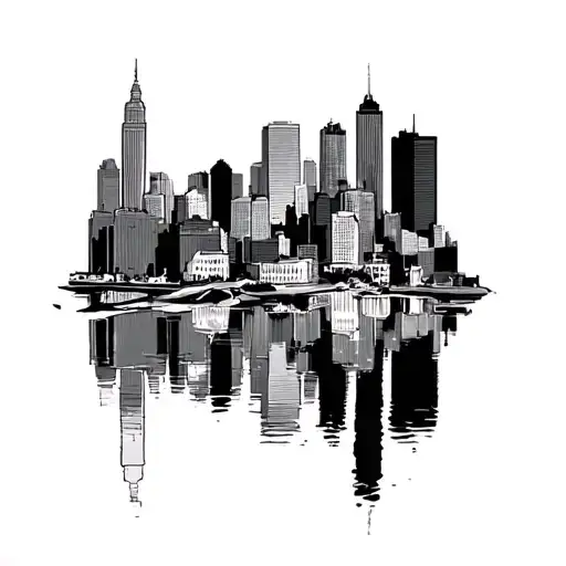 Cleveland Skyline tattoo design idea