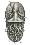 giant squid tattoo design idea