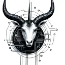 electronic circuit based on my birth day 28/12/1992 and zodiacal sign Capricorn tattoo design idea