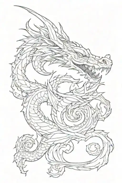 dragon rib tattoo tattoo design idea