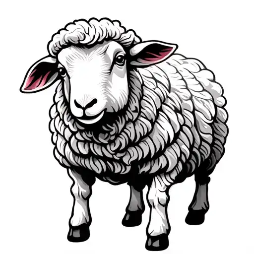 blackface sheep tattoo design idea