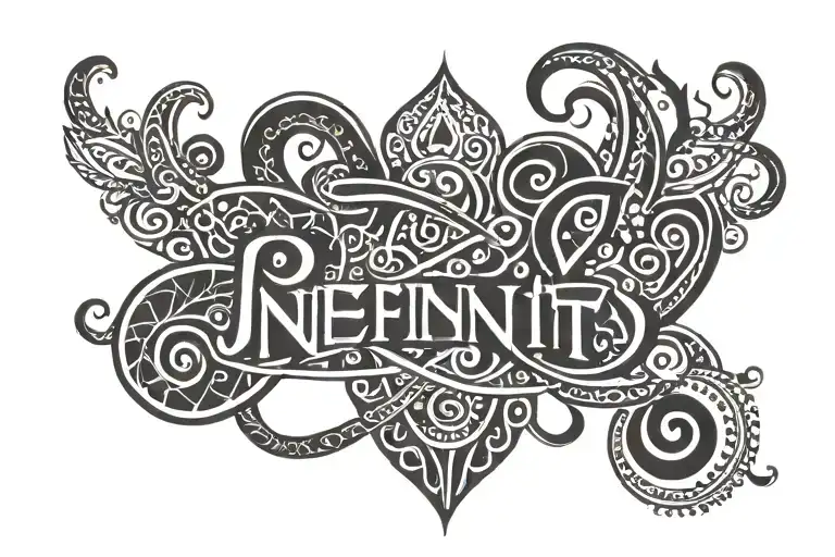 sign of infinity love written inside anupriya  tattoo design idea