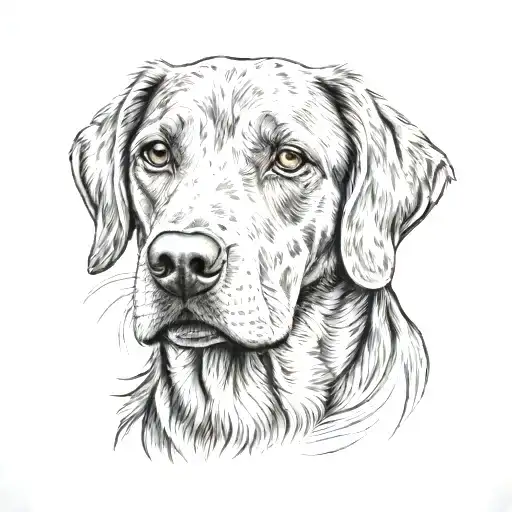 Memorial Dog tattoo design idea