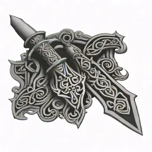 Celtic Dagger tattoo design idea