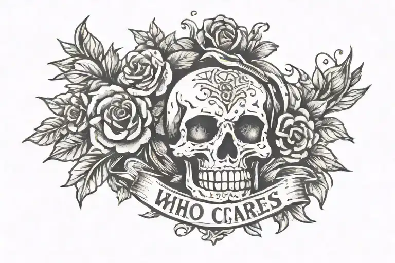 who cares tattoo design idea