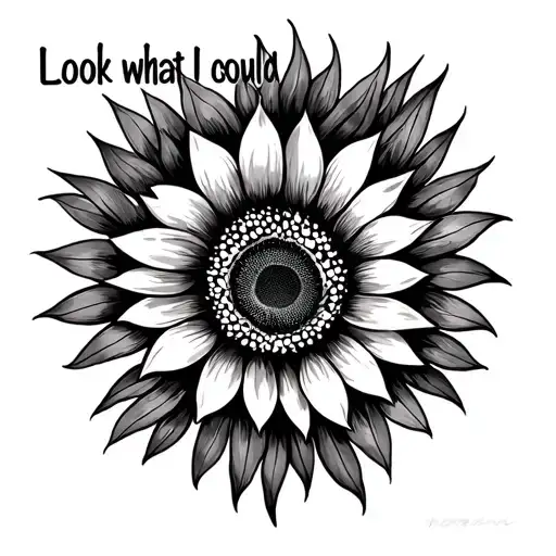 "Look what I could do" peacock feather, sunflower as an actual sun setting tattoo design idea