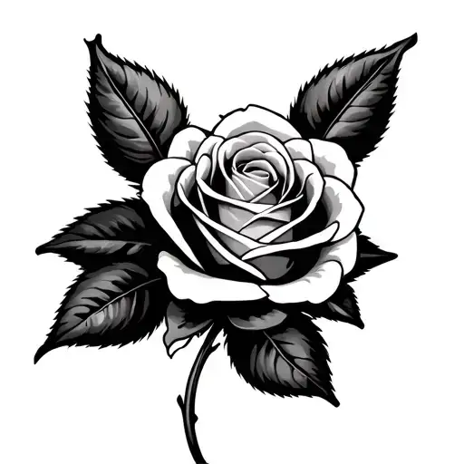rose 444 tattoo design idea