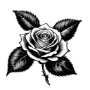 rose 444 tattoo design idea