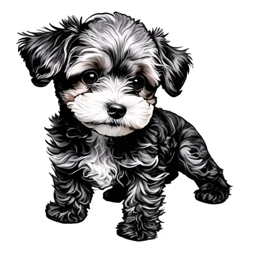 Toy Poodle tattoo design idea