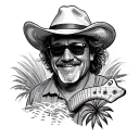 Jimmy Buffett tattoo design idea