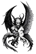 devil vs angel tattoo design idea