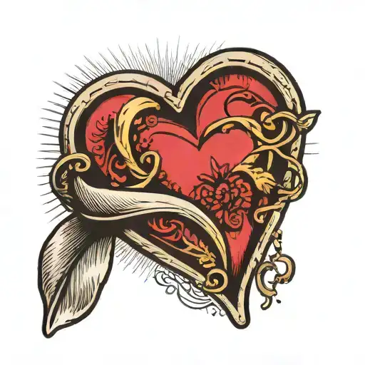 WTF with heart shaped locket tattoo design idea