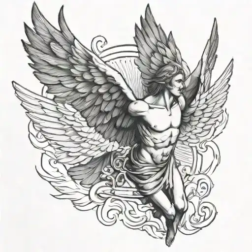 Icarus tattoo design idea