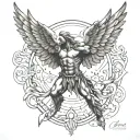 Icarus tattoo design idea