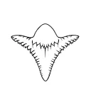 Shark tooth tattoo design idea
