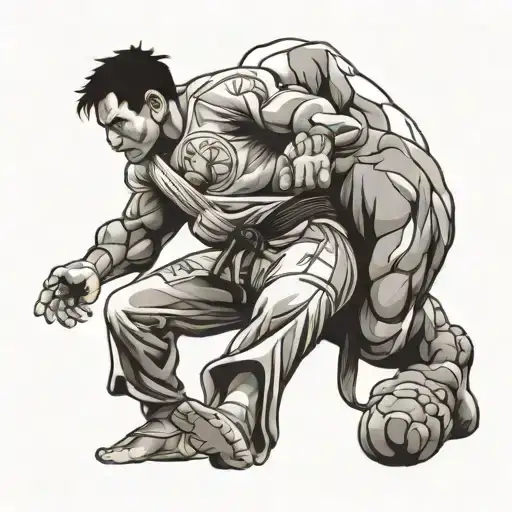 Brazilian Jiu Jitsu tattoo design idea