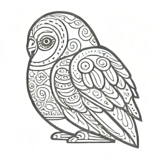 nesting doll with insect wings tattoo design idea