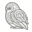 nesting doll with insect wings tattoo design idea