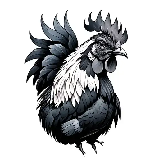 Chinese Rooster tattoo design idea