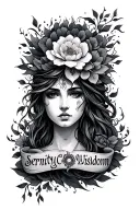 Serenity Courage Wisdom tattoo design idea