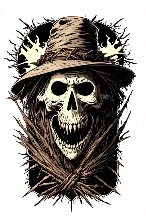 scarecrow full tattoo design idea