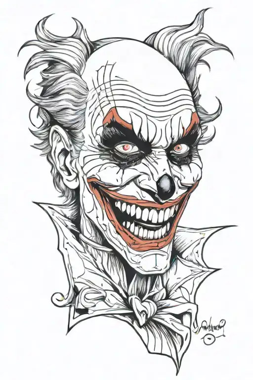 joker HA HA HA HA' surrounding tattoo design idea